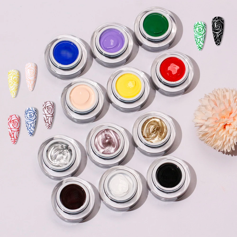 Nail Painting Gel Hard Cream Gel Polish 5g Wholesale Private Label 48 Colors Solid Painting Gel Nail Polish
