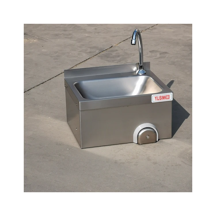 
Popular YLS43B Knee Operation Hospital Stainless steel single bowl for hand washing sink 