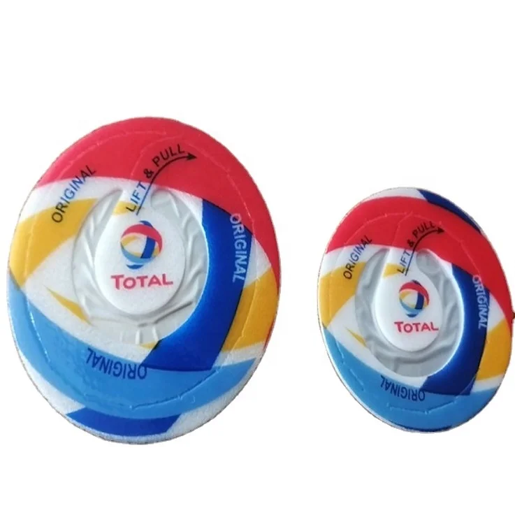 
Good quality lift and pull induction bottle cap seal liner wad for sealing to Total elf lubricant engine oil containers 