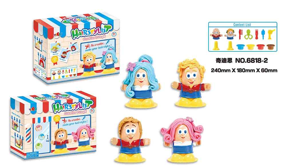 Игрушки Zhengguang разноцветные игрушки для прически пластилиновые детей
