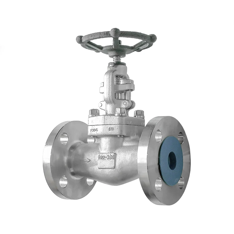 Monolithic forged stainless steel F304L integrated flange globe valve throttling  manual globe valve dn40