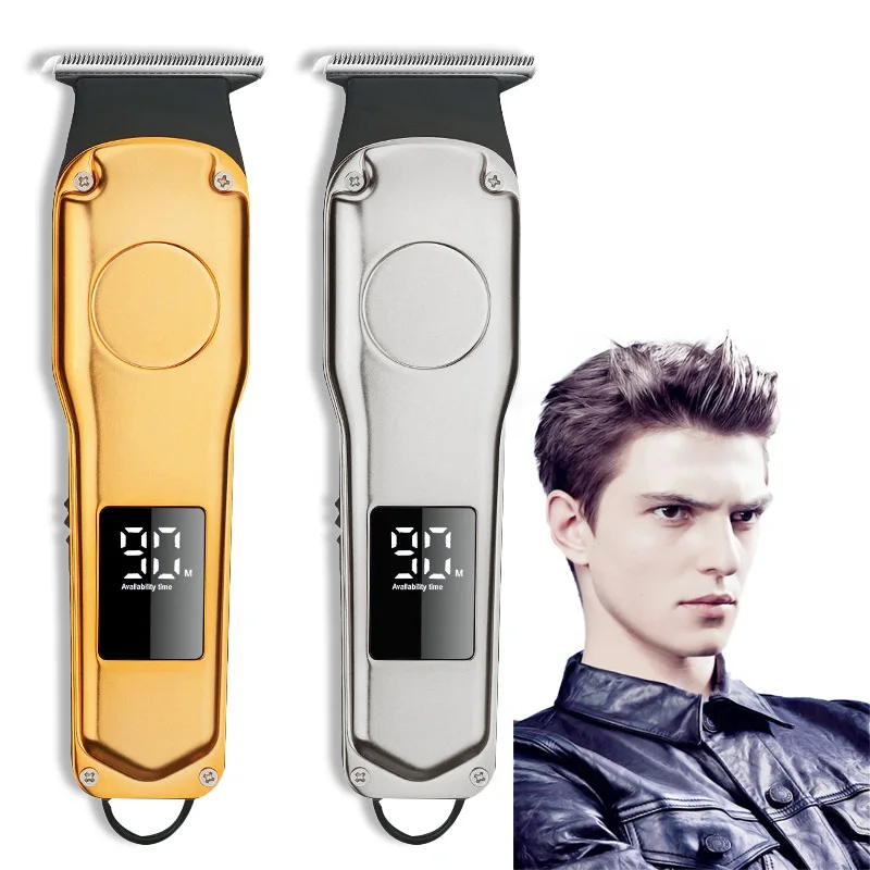 Wholesale Custom Engraving Hair Clipper For Men Professional Oil Head Mini Metal 0 Knife Head Adult Golden Hair Clipper Set