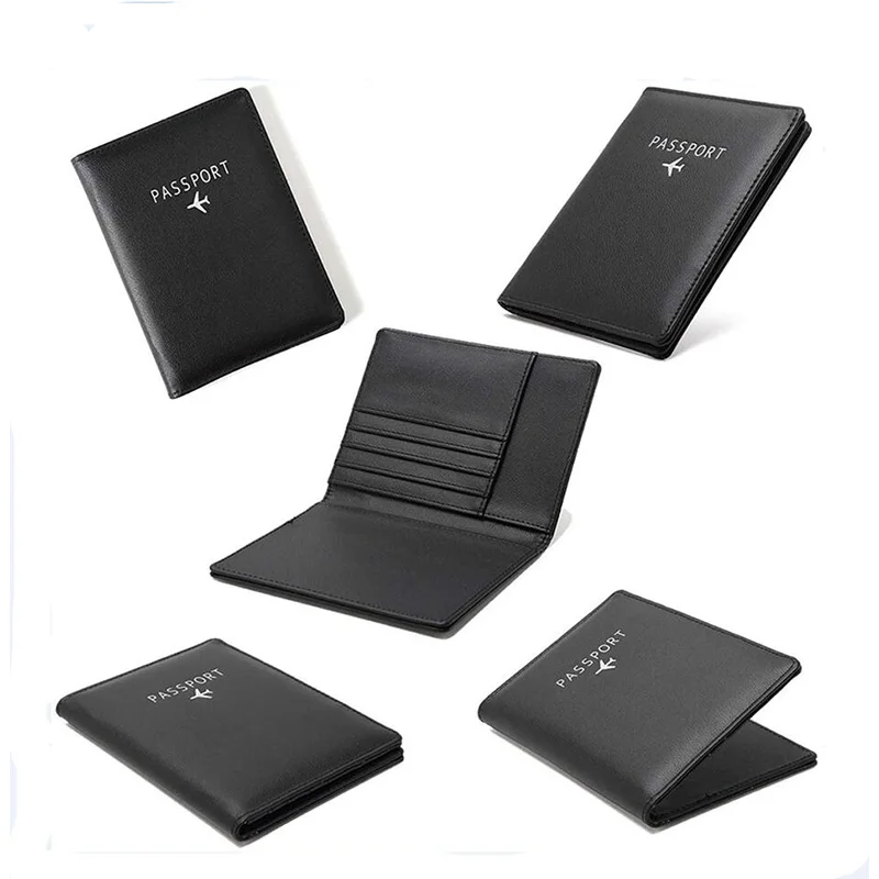 Кожаный держатель с блокировкой RFID, Женская Обложка для паспорта, чехол, кошелек, Мужской Дорожный органайзер для документов