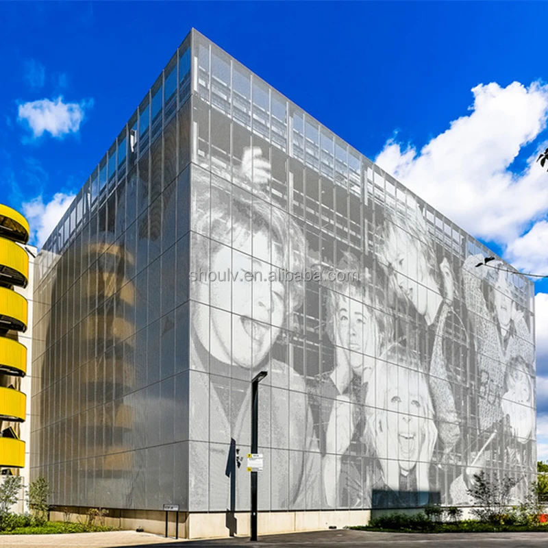 Creative portrait art wall building aluminum perforated outdoor aluminum wall cladding