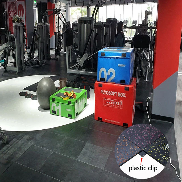 50Cm*50Cm*20Mm Noise-Proof Rubber Mats Gym Flooring Weight Lifting Gym Rubber Floor Tile Anti-Vibration Gym Floor Mats