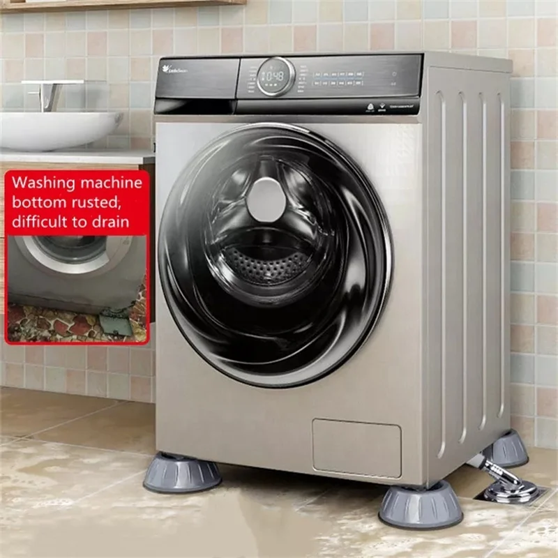 4pcs/set Anti Vibration Washer Feet Pad Universal Washing Machine Anti-Skid Roller Kit Furniture Lifting Foot Base