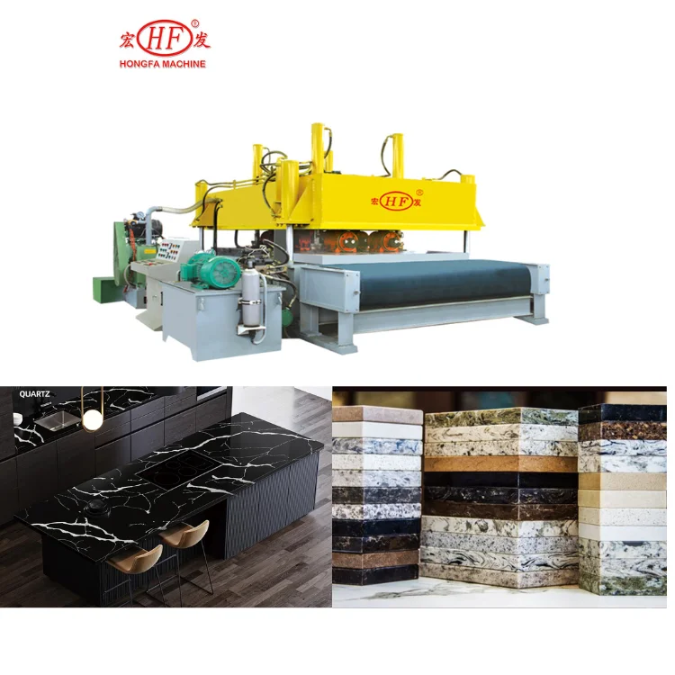 HONGFA 2024 quartz stone table artificial quartz plate Engineered artificial plate engineer quartz countertops for kitchen