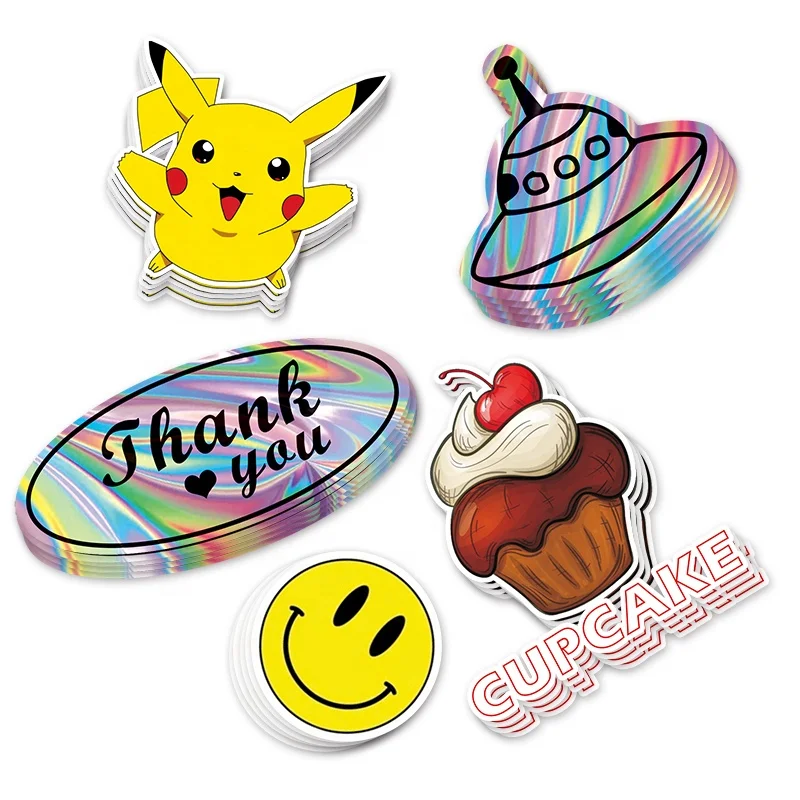 Low MOQ logo PVC vinyl Customized Gold Foil Die Cut Packaging Label Custom Stickers