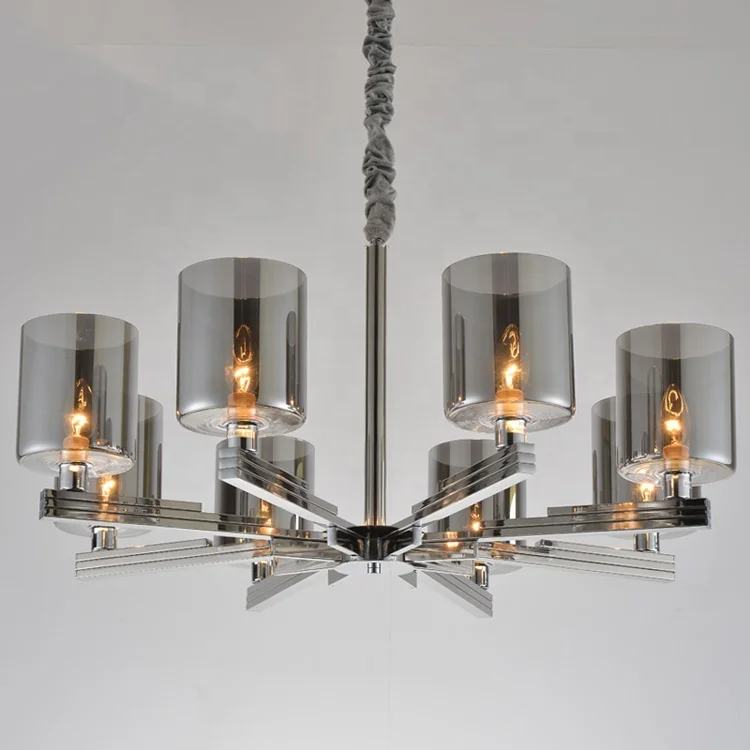 
Socket Glass modern Chrome decorative Stainless steel pendant light Chandelier Indoor 