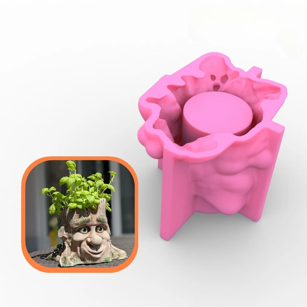 Facial tree stumps, flower pots, silicone molds, dripping plaster molds, directly sold by manufacturers
