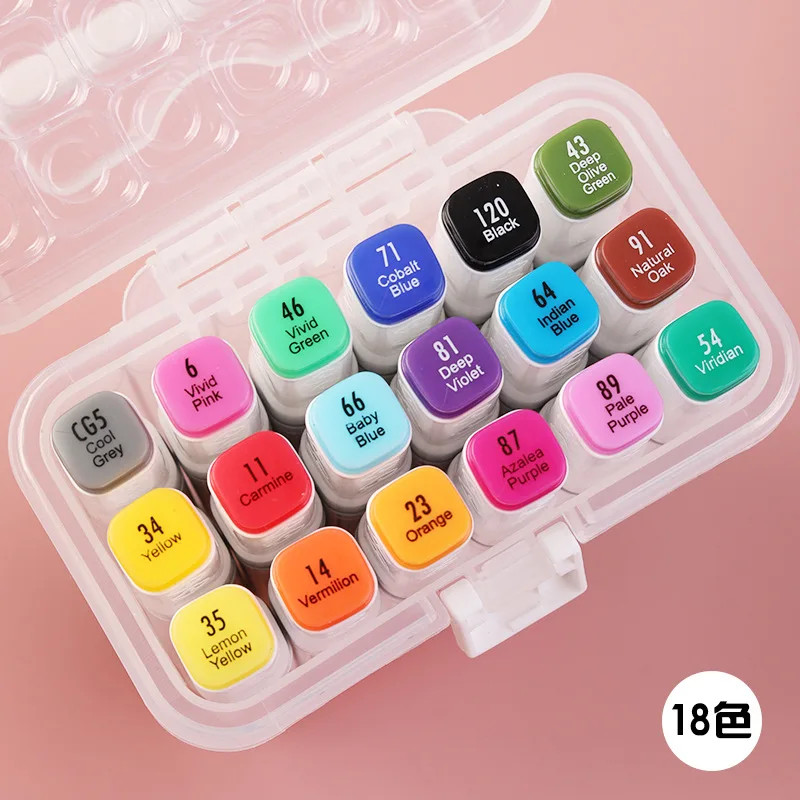 Factory price 48/80pcs/set stable quality twin tip markers for sketching art supplies alcohol sketch pen drawing twin marker