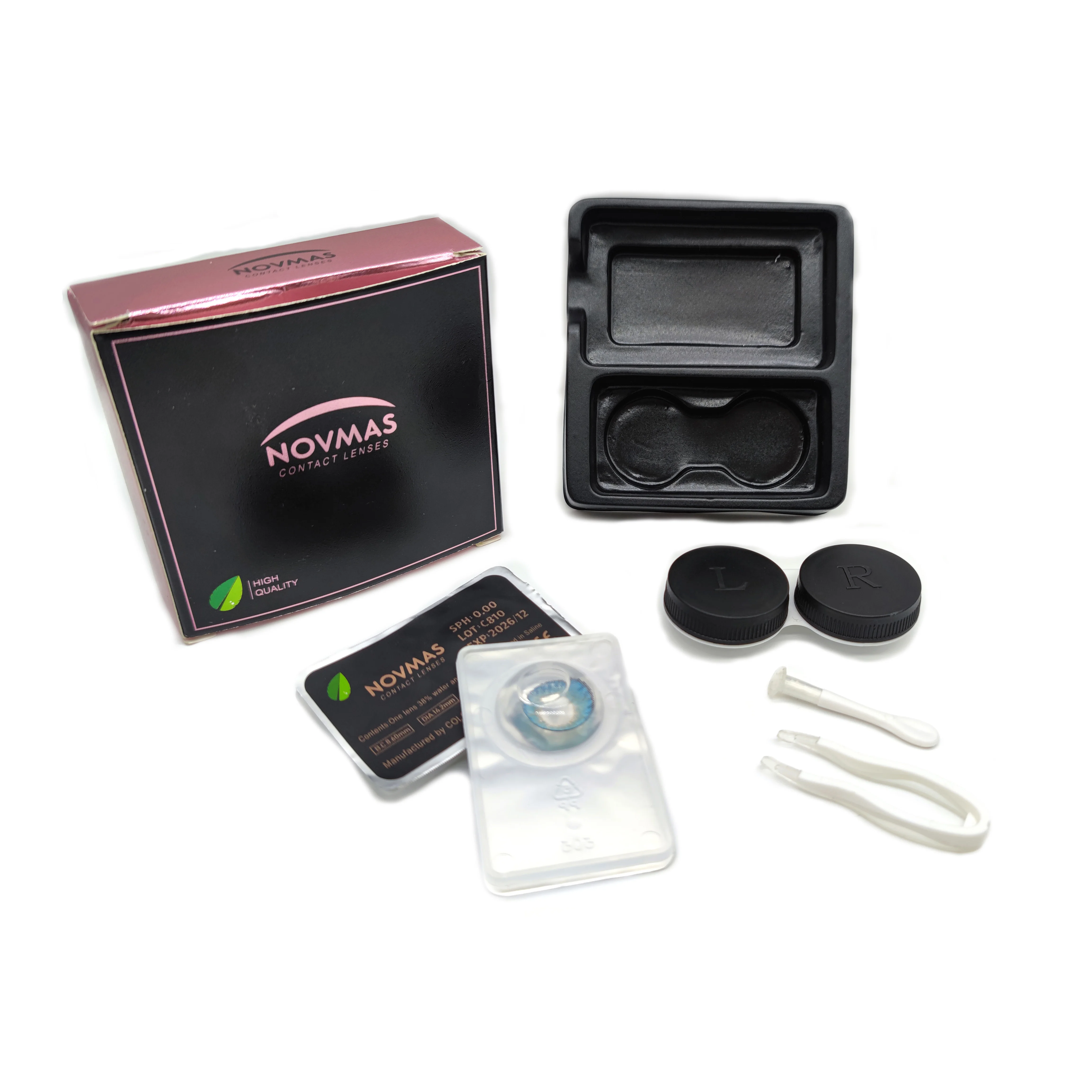 Novmas 2021 New Style Soft Contact Lens 12 Color Plus Case Contact Lens States Sell Well Fresh Color Lens