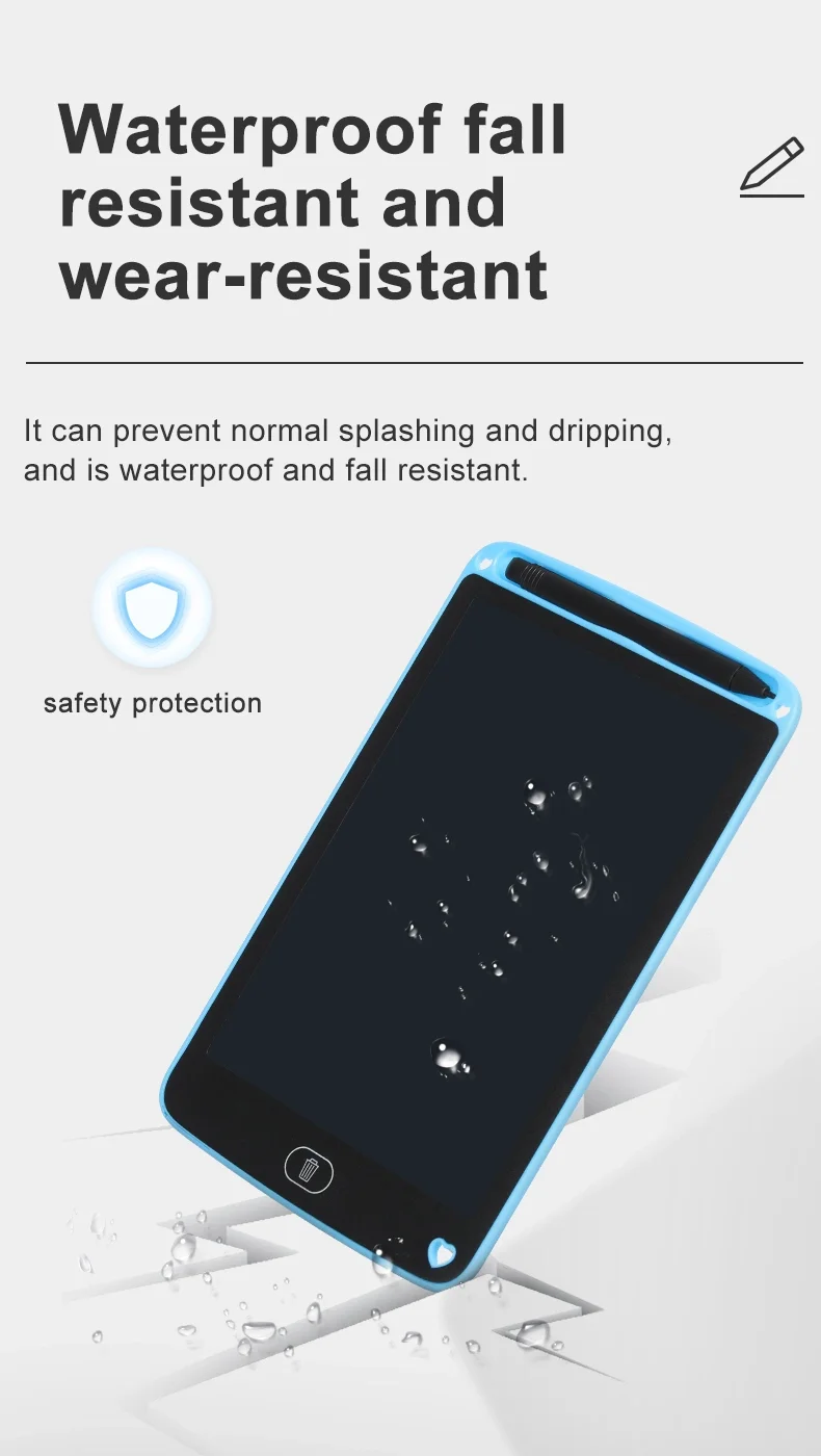 Paperless LCD Drawing Pad 8.5 Inch Electronic Kids Writing Graphic Tablet with Stylus and Loose Leaf Feature