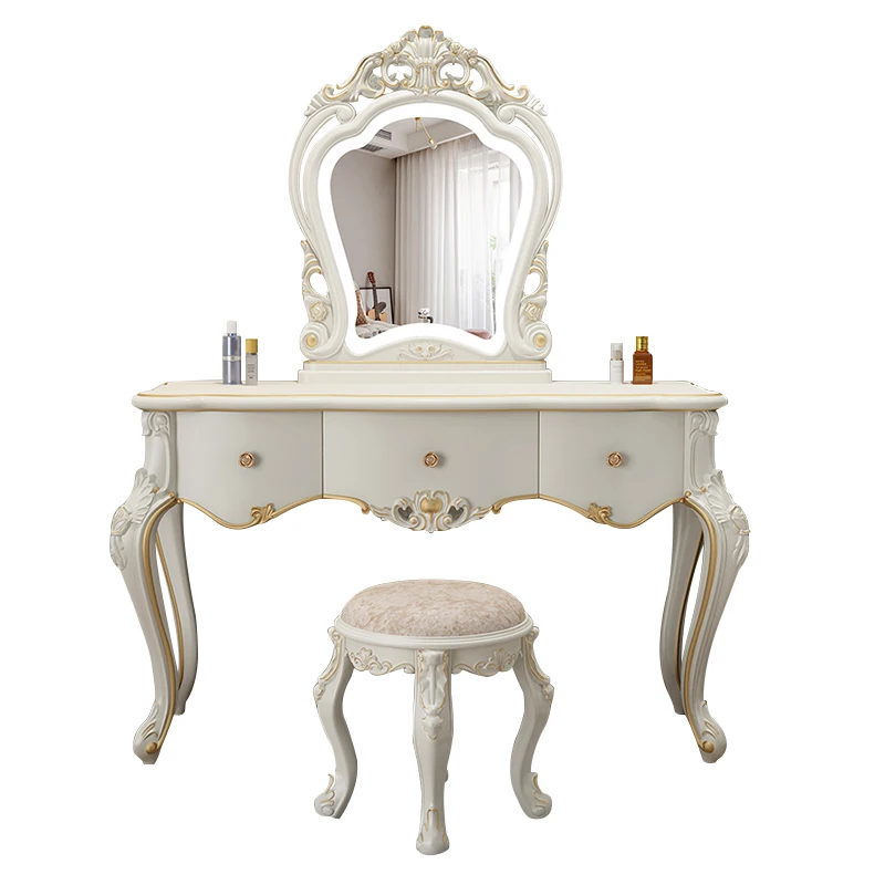 European make-up dresser table bedroom modern simple storage cabinet integrated light luxury high-grade dressing set