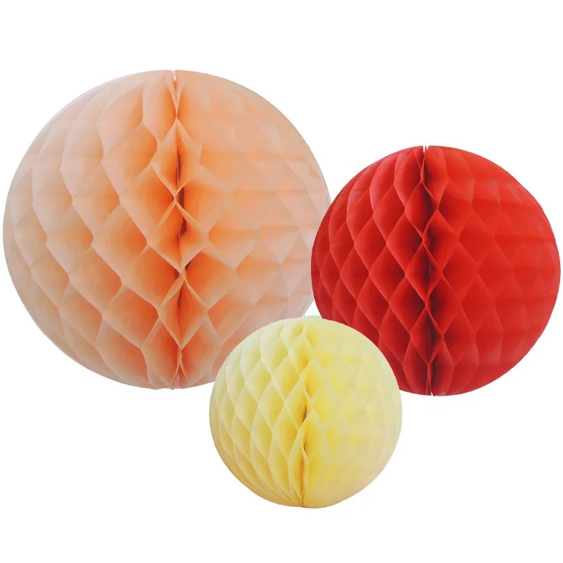 wholesale 2021 Colorful Set Tissue Paper Honeycomb Balls Paper supplies decoration kit different size