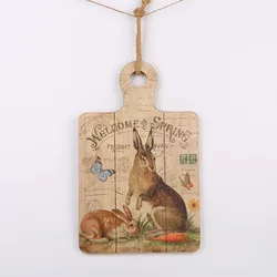 Новый дизайн, Пасхальный кролик, подвесная доска, украшение для дома, деревянная доска, деревянные поделки, украшения