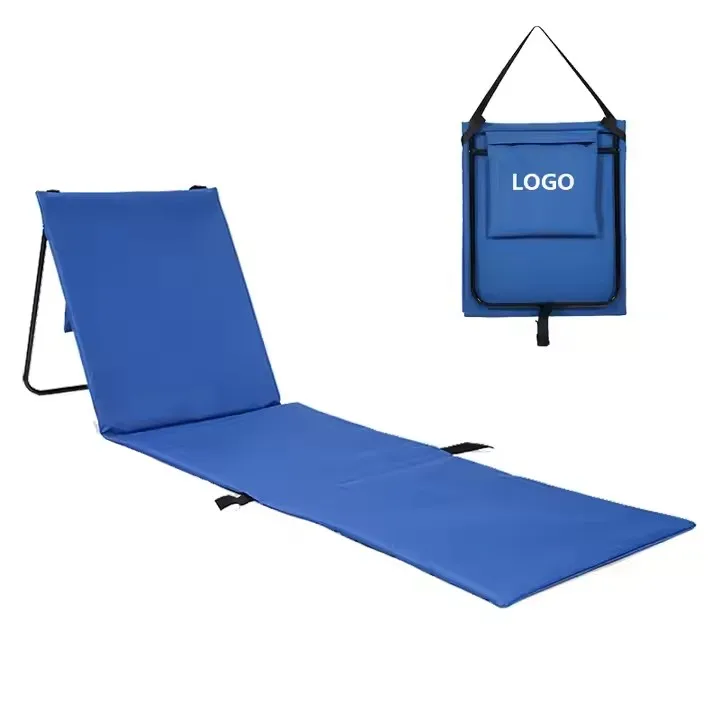 Factory supplies outside rattan beach bed sun lounger with cushion beach blanket extra long waterproof beach mat