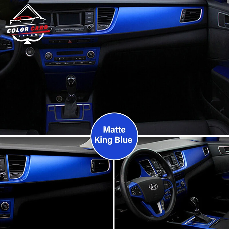 Car Air Release 5x59FT sticker matte Brushed Chrome Dark blue Ice film car wrap vinyl Car Wrap Covering Film