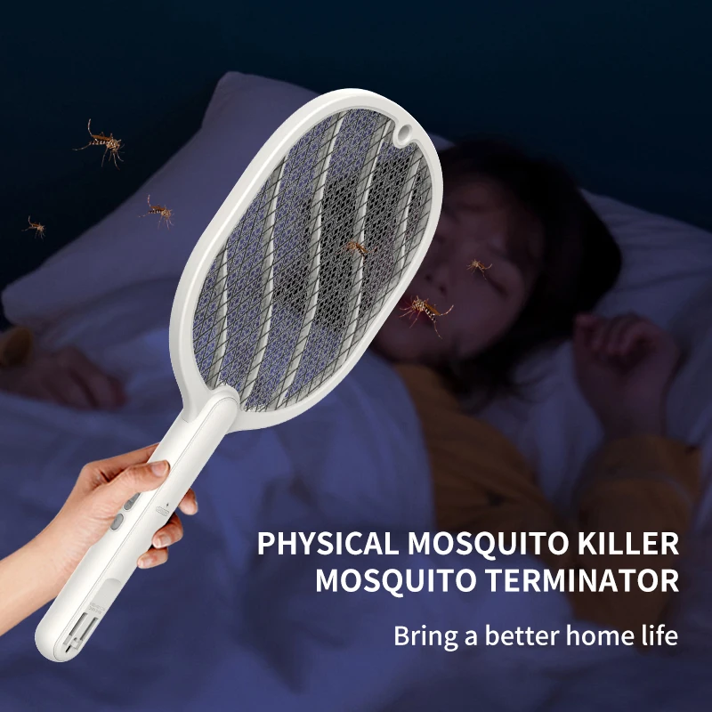 2022 Hot Selling rechargeable electric fly swatter flies catcher mosquito swatter bat