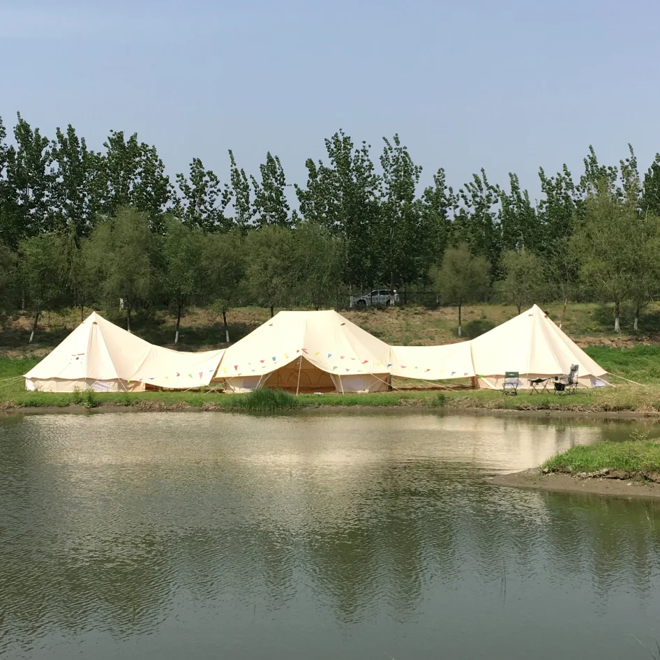 Hot sale safari 6m Luxury Bell tent Emperor tent 6m Emperor Twin Pro Bell Tent