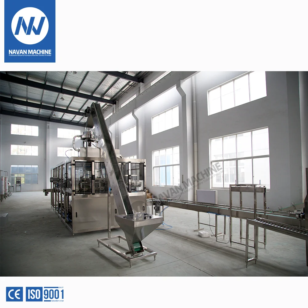 Automatic Water Filling Machine Plastic Gallon Disposable Bottle Washing Bottling Capping 5 Liters 3 ~ 6 Gallon Pressure Capping