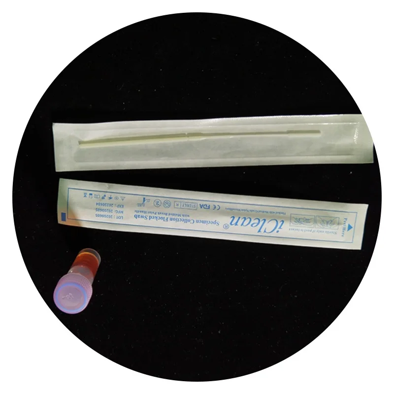 
Sterile clinical diagnosis sample collection flocked oropharyngeal nasal throat pcr rapid test kit swab 