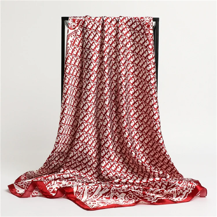 Super 100% Silk Scarf for Women Silk Satin Shawls Silk Satin Women Hijab Scarf