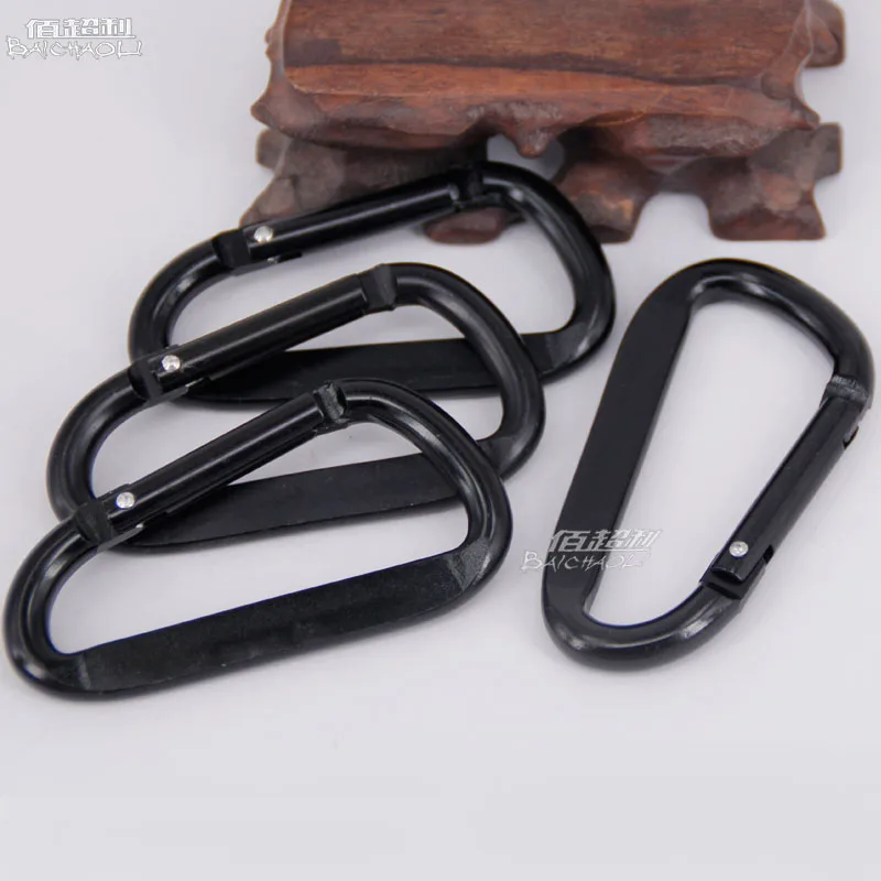 baichao 80*45mm 8# D aluminium alloy  black spring hooks
