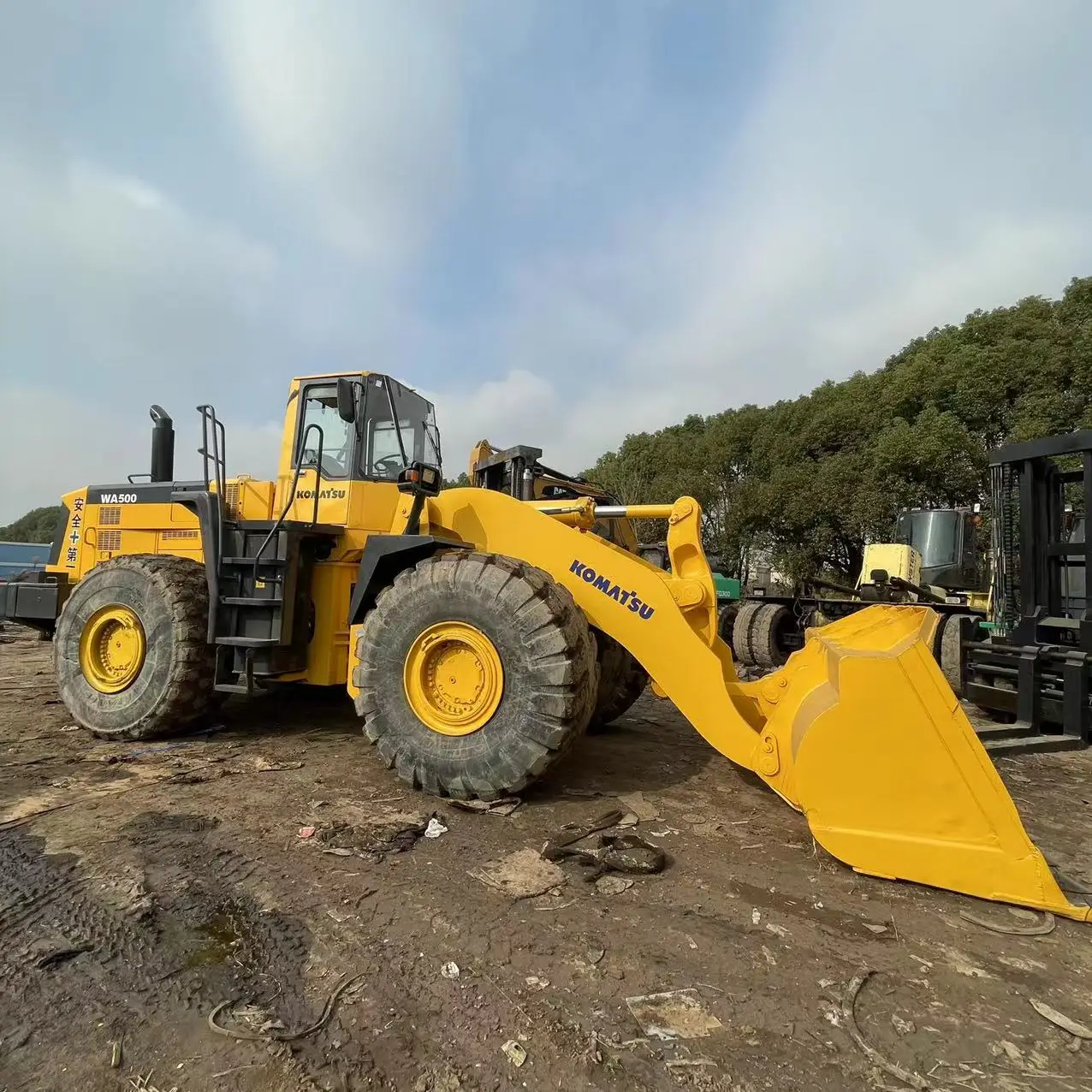 Good Condition Komatsu WA500 WA500-3 WA500-6 500-8 Used Wheel Front Loader 9 Ton Payloader Cheap Price