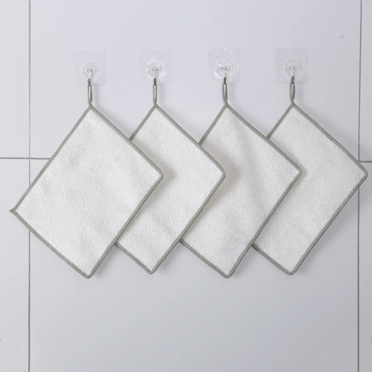 Rapid Delivery Of Household Cleaning Products Bamboo Fiber Dish Cloth Cleaning Kitchen Cloth