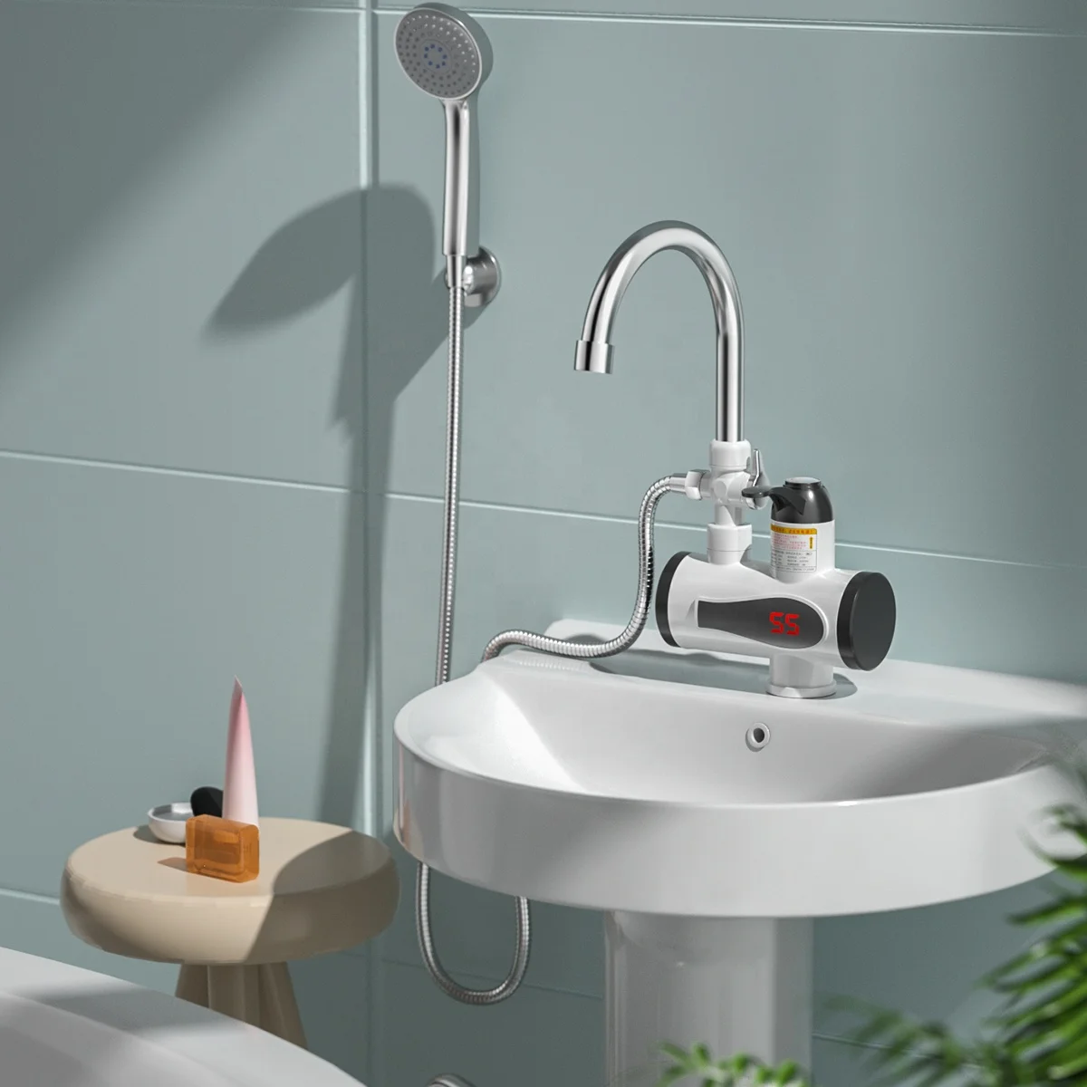 Wellthing factory direct electric hot water faucet instant heating faucet shower head hot water heater tap