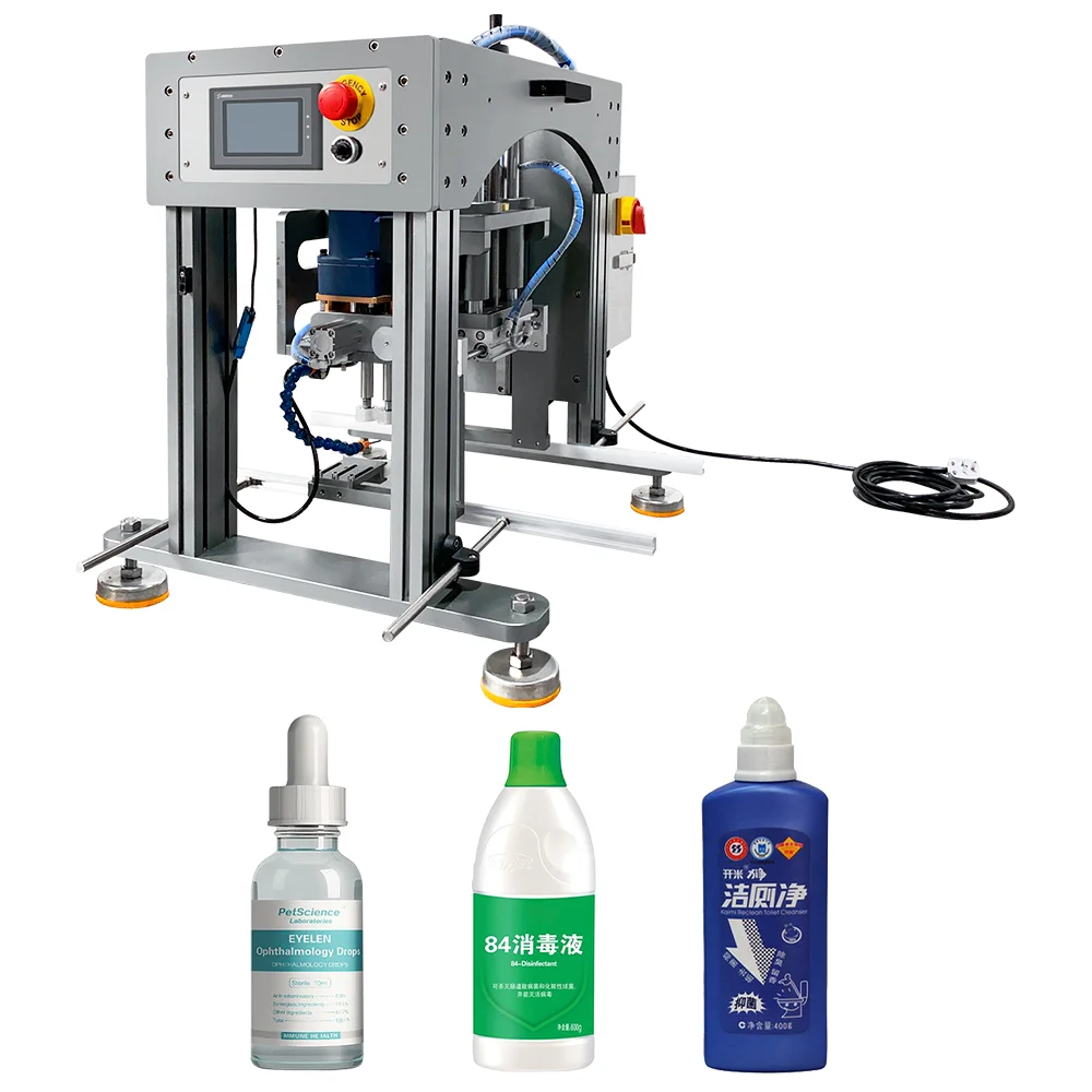 TDX-ZA2M круглый колпачок для бутылки флакон-капельница маленькая автоматическая укупорочная машина для подходящие к любому конвейер