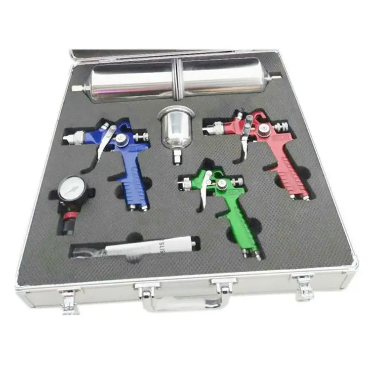 H827 H2000 gun kit HVLP paint spray gun Aluminum box kit