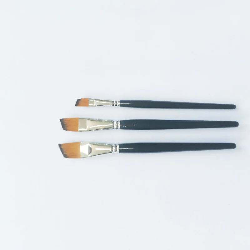 3pcs nylon hair oil painting brush professional artists painting brushes set professional angle brush