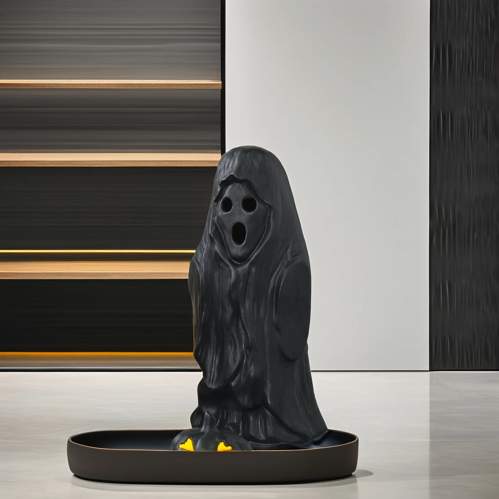 Customized Halloween Festival Cute Ceramic Ghost LED Light Decoration Other Home Decor Porcelain& Ceramic