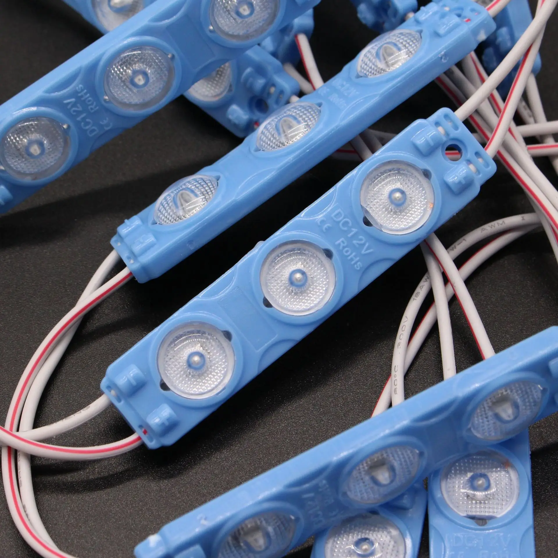 high power 3 years warranty DC 12V 24V 1.5W 3 Lens SMD 2835 modul led modules mdulo modulo IP65 Waterproof LED Injection Module