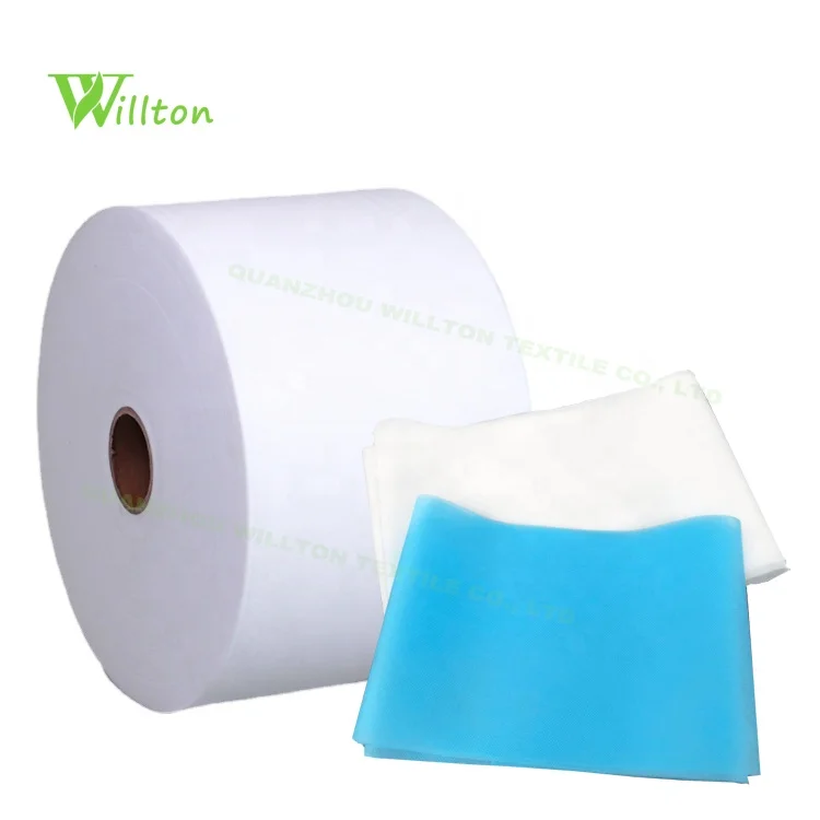 Willton 175mm/195mm/260mm 25g 30g 50g 100% PP nonwoven fabric rolls spunbond 100 biodegradable spunbond pp nonwoven fabric
