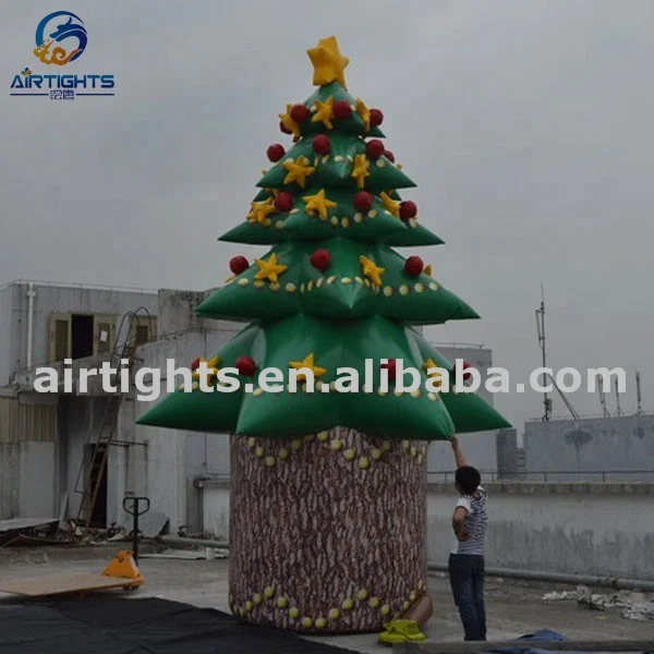 Airtight Holiday Balloon Outdoor Giant Inflatable Christmas Tree Balloon for Promotion
