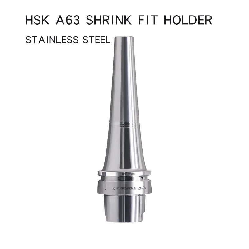 HSK A63-SHRA10-150 CV(t4.5)Precision Shrink Fit Holder High Efficiency Stainless Steel Turning Tool Lathe Machine Curved Type