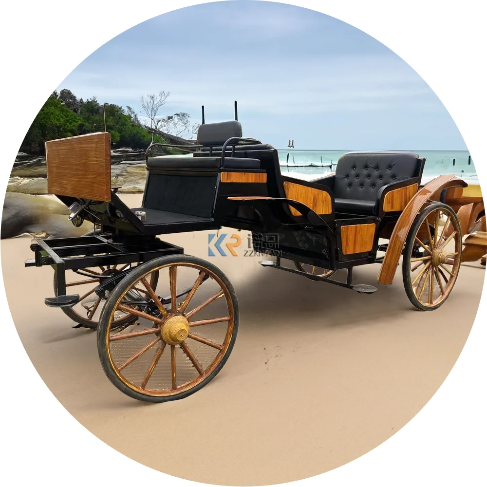 New Coming Four Wheel Horse Wagon Royal Princess Touristic Horse Carriage Electric Vehicles
