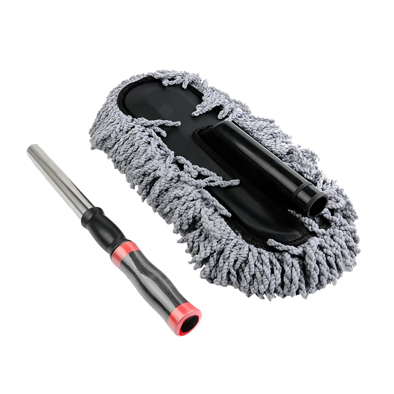 CARSUN Practical Adjustable Car Wash Cleaning Brush Duster Dust Wax Mop Microfiber Telescoping Dusting Tools Car Cleaner Brush