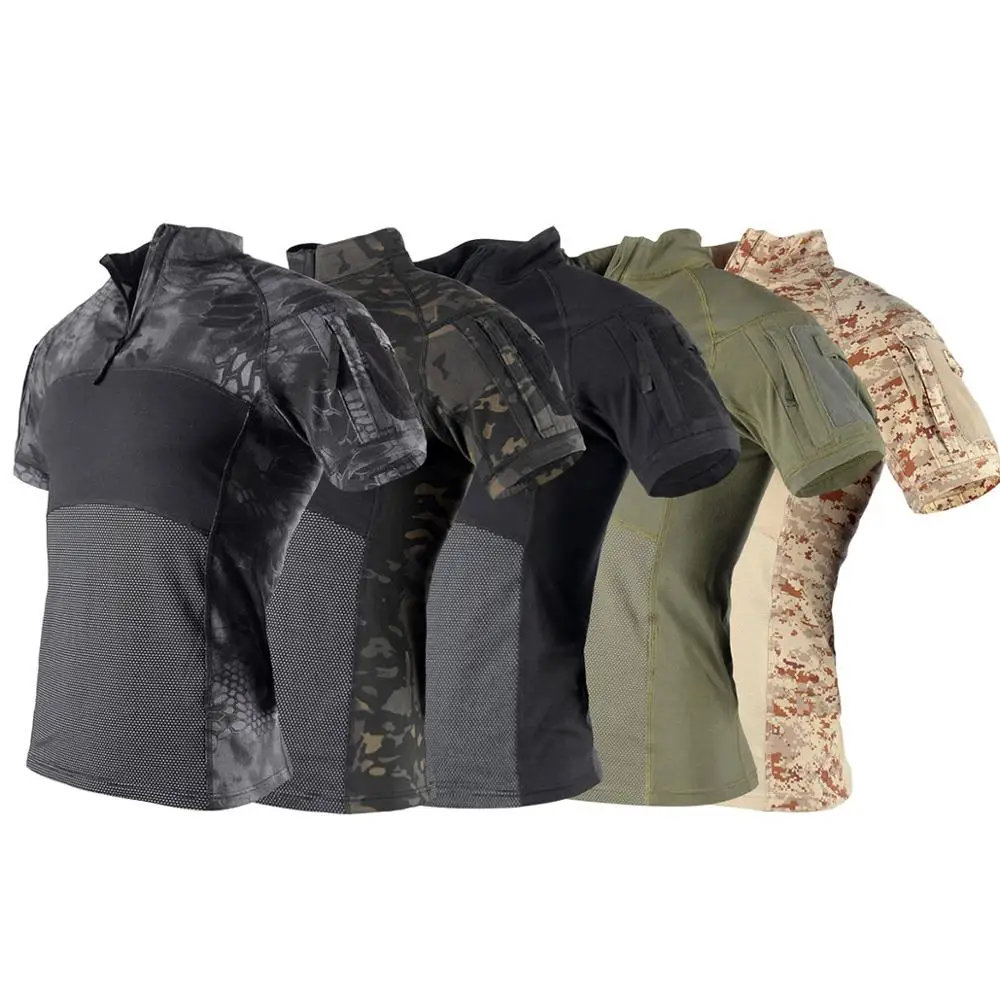Wholesale 100% Cotton Tactical Shirt for Battle Man T-shirt Summer Camp