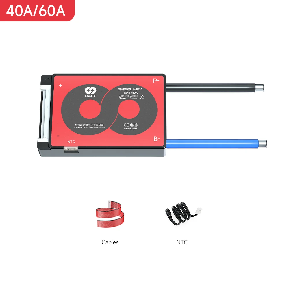 DALY H BMS 48 В стандартное оборудование bms 40A 16S LFP для скутера электровелосипеда lifepo4 NTC