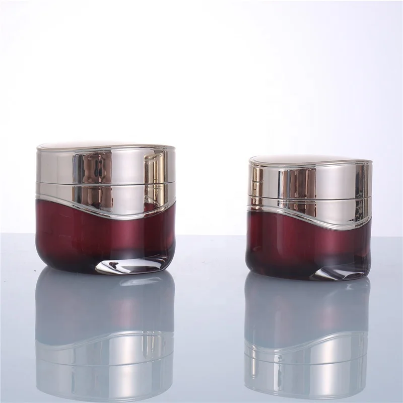 Cosmetics Acrylic Cream Jar Red Lotion Bottle Customized Colors