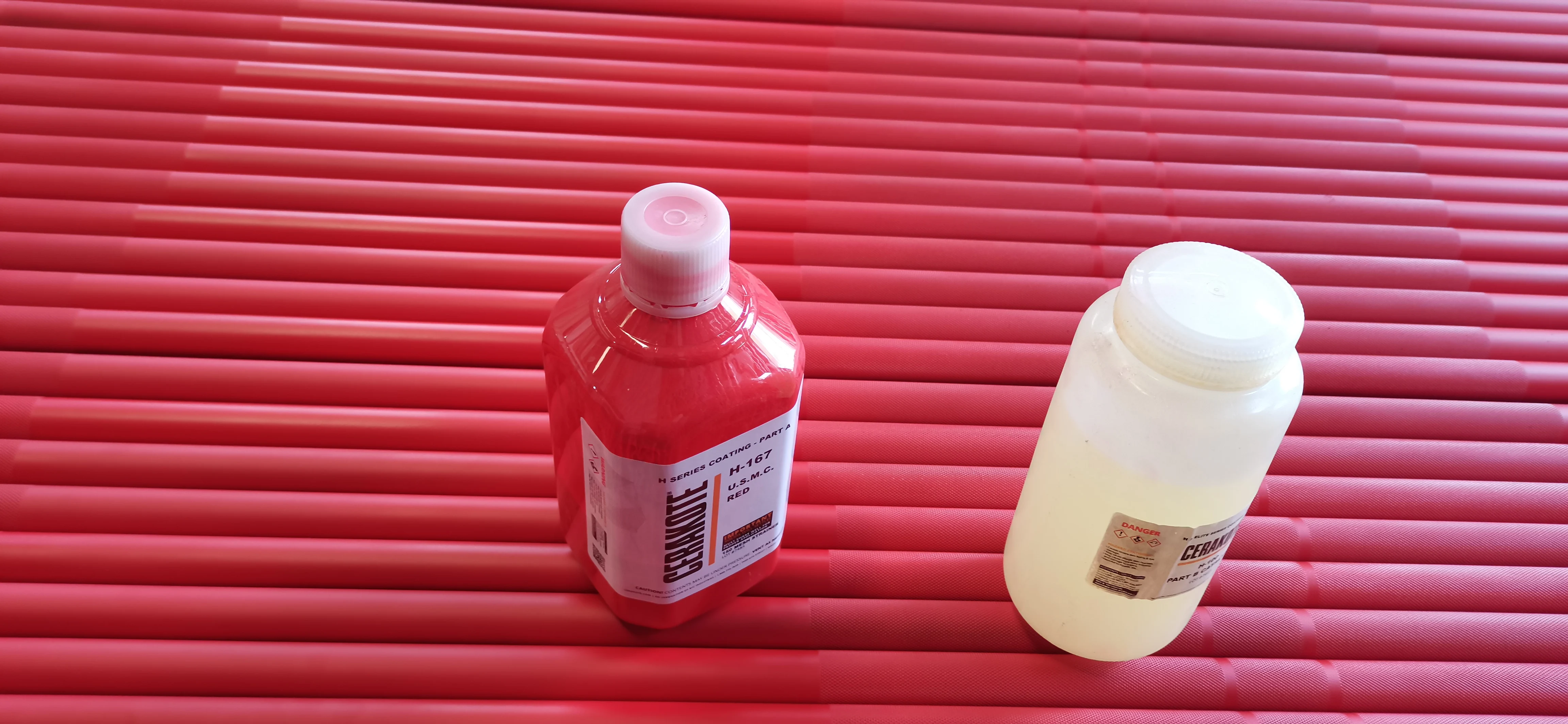 cerakote red barbell with HK  Needle bearing 20kg man using commerical barbell bar for gym using