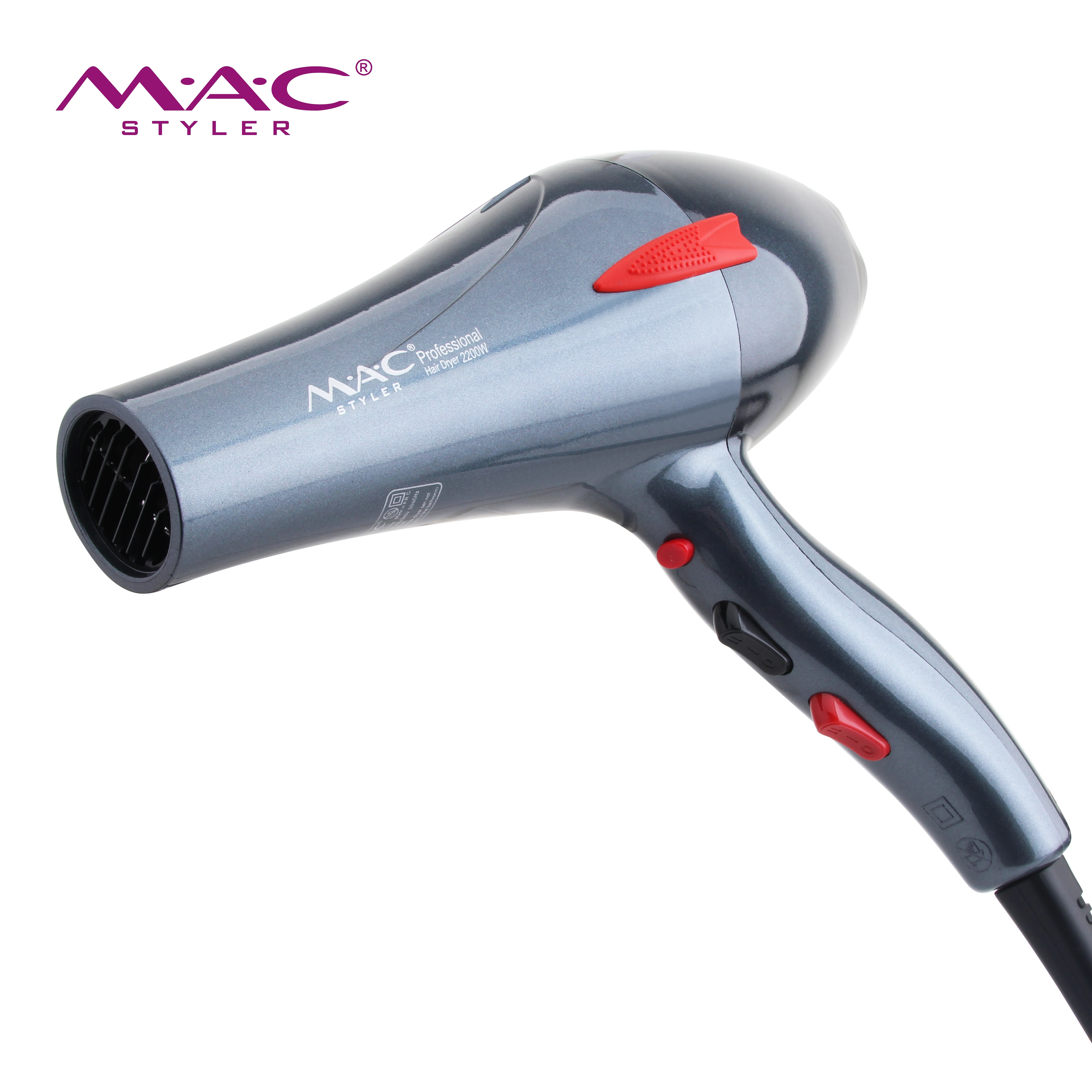 2200W High Speed Fast Drying Hair Dryer Professional Salon Care Tools Lightweight Body Design AC Motor Hair Dryer
