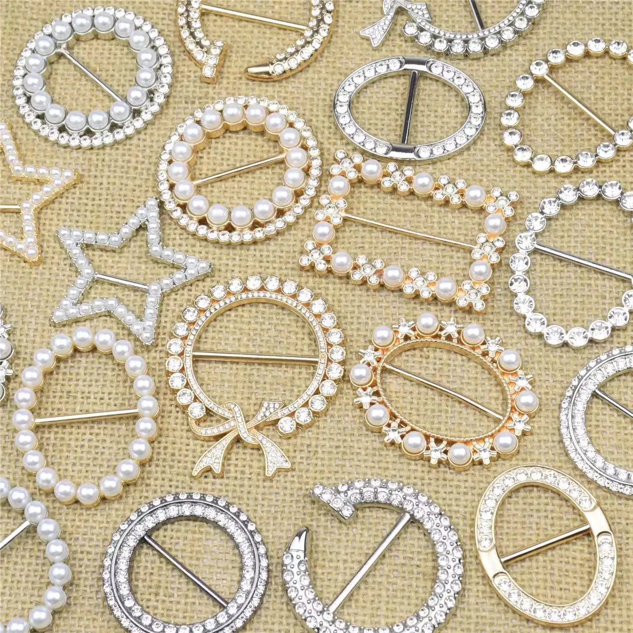 Classic sparkle Bikini Connector Crystal small Rhinestone Clasp Buckles Slide Buckles for Shoes Sash Belt