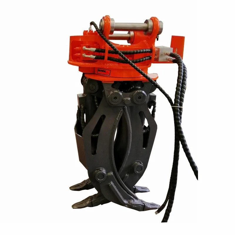 HAWK New Hydraulic Rotation Grapple for Excavator Log Grab for Construction Farm Industries Pump Motor Engine Core Components