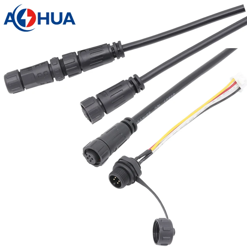 Насос для садового освещения 4pin 22AWG IP67 водонепроницаемый мужской разъем подключения к датчику проводка