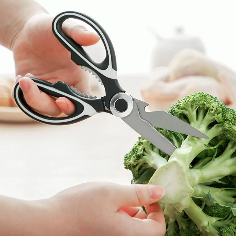 German Stainless Steel Household Scissors Strong Kitchen Broiler Bone Knife Food Scissors Multi-functional Clip